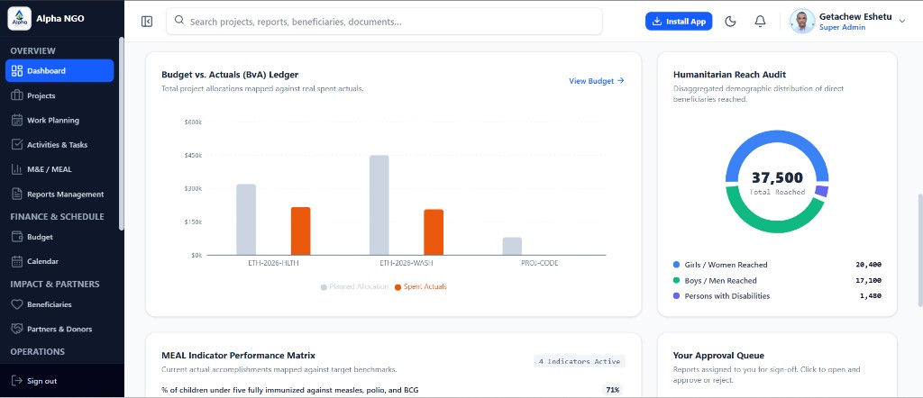 NGO Project Management System preview